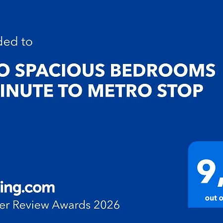 Apartmán Two Spacious Bedrooms 1 Minute To Metro Stop